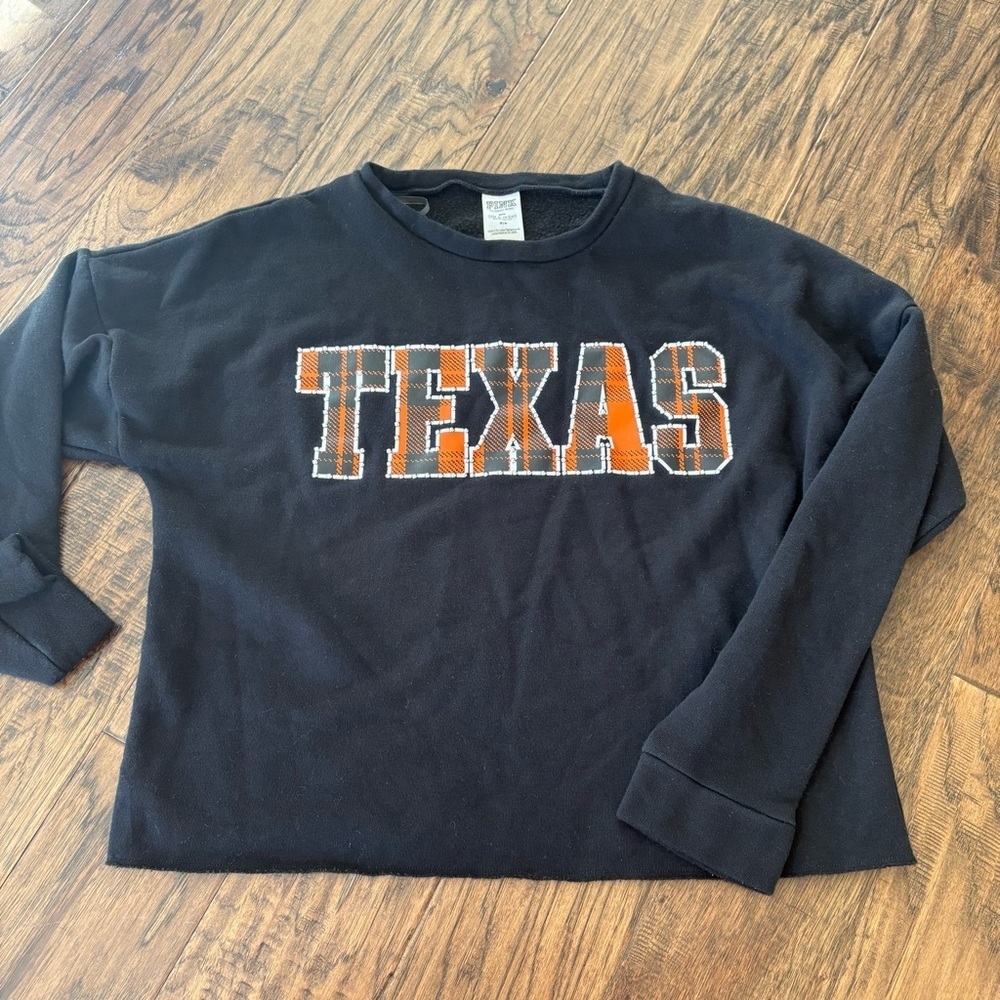 VS Pink Texas Longhorns studded sweatshirt